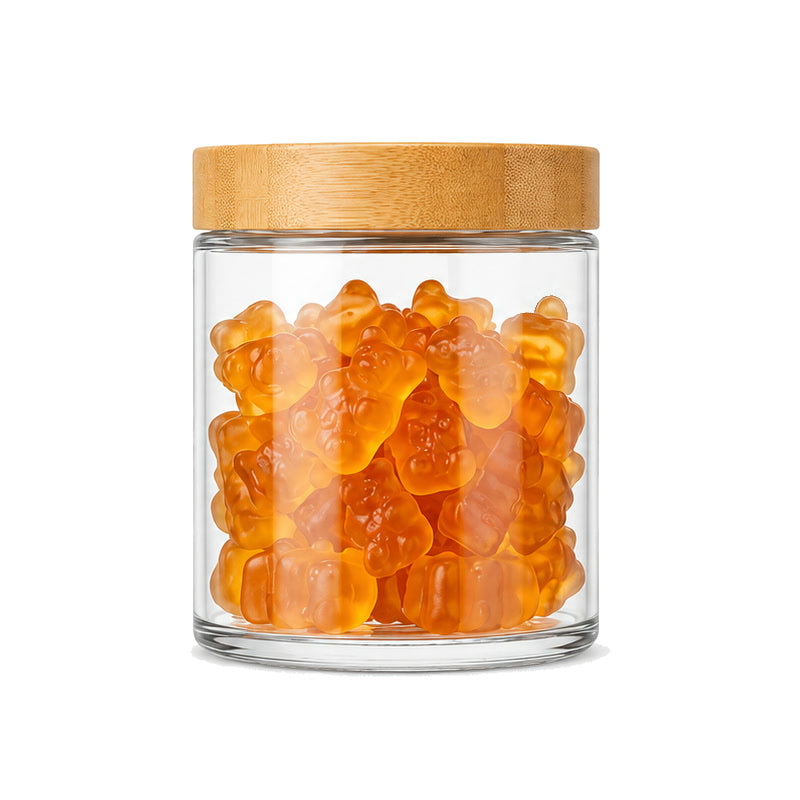 Bamboo-Lid Glass Jar