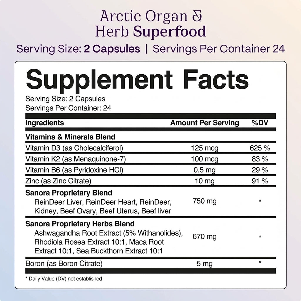 Arctic Organ & Herb Superfood for Mature Women