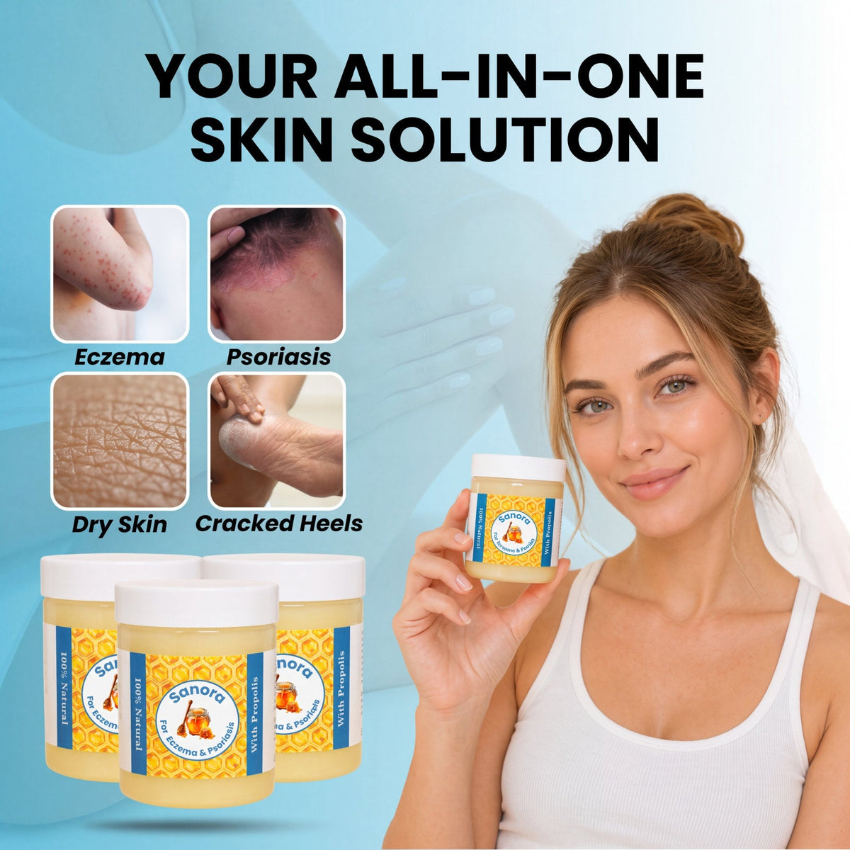 Sanora - Steroid Free Balm For Eczema & Psoriasis