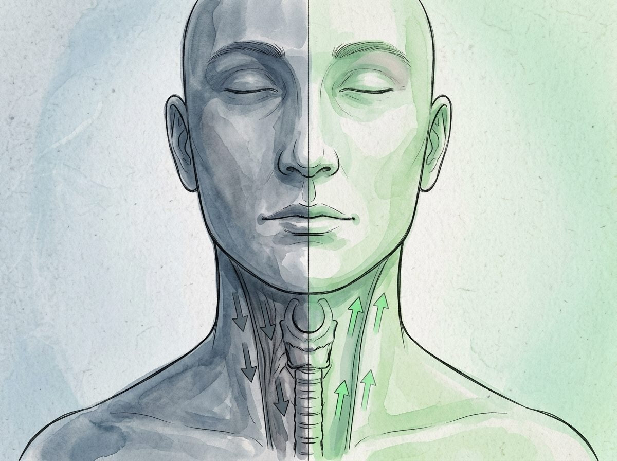 Dry heated air versus a soothed throat